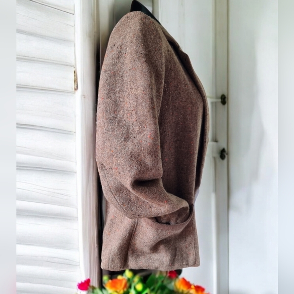 Valentino Miss V. Vintage Made In Italy 100% Wool Lined Tweed Blazer Jacket - Picture 2 of 10